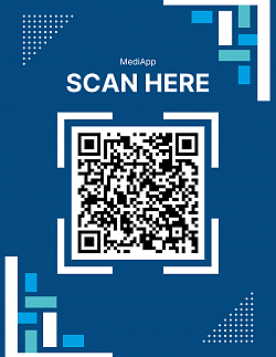 ¡También puede usar nuestro código QR para instalar MediApp!